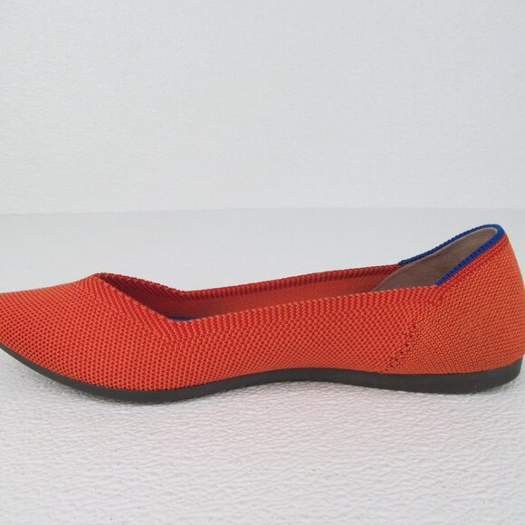 Rothy’s The Point Flats Orange Persimmon Pointed Toe 6.5 M - Picture 6 of 10
